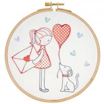Kit de broderie sur tambour enfant  - DMC - La lettre d'amour