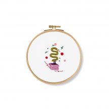 Kit de broderie sur tambour enfant  - DMC - Surprise serpent