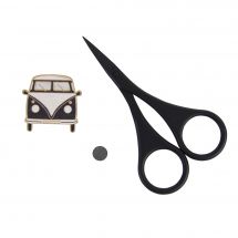 Accessoire broderie - DMC - Aimant et ciseaux - Noir
