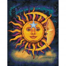 Kit de broderie Diamant - Diamond Dotz - Rencontre de la lune et du soleil