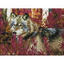 Kit de broderie Diamant - Diamond Dotz - Loup d'automne