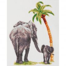 Kit broderie point de croix - Dutch Stitch Brothers - Safari Eléphants