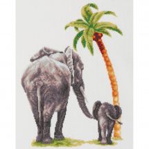 Kit point de croix - Dutch Stitch Brothers - Safari Eléphants