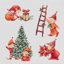 Kit point de croix - Dutch Stitch Brothers - Elfes de Noël 1