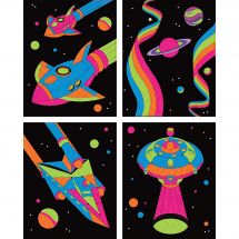 Kit de broderie Diamant - Dotzies - 4 designs Espace