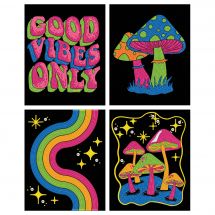 Kit de broderie Diamant - Dotzies - 4 designs Good Vibes