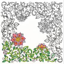 Toile pré-dessinée - Zenbroidery - Jardin