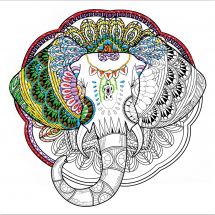 Toile pré-dessinée - Zenbroidery - Elephant