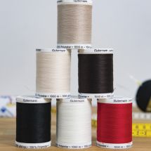 fil élastique Gutermann pour couture, tricot et crochet. noir 4017