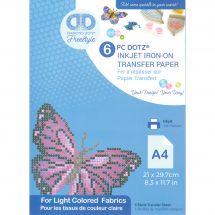 Toile à diamanter  - Diamond Dotz Freestyle - 6 papiers transfert A4