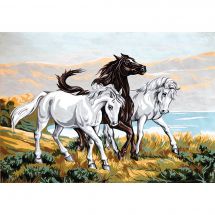 Canevas Pénélope  - Gobelin. L - Chevaux