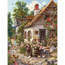 Kit broderie point de croix - Toison d'or - La maison de grand-mère