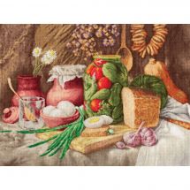 Kit broderie point de croix - Toison d'or - Nature morte rustique