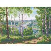 Kit broderie point de croix - Toison d'or - Rivière de forêt