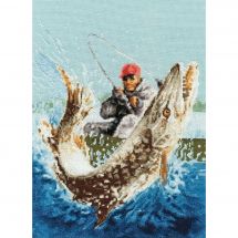 Kit broderie point de croix - Toison d'or - Le bonheur de pêcher