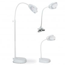 Lampe loupe sur pied Tejeda 6 blanc