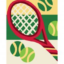 Kit de canevas pour enfant - Luc Créations - Tennis