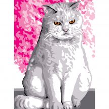Kit de canevas pour enfant - Luc Créations - Chat blanc