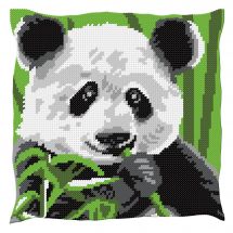 Kit de coussin gros trous - Luc Créations - Panda et son bambou
