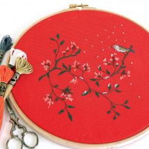 Kit broderie point de croix - DMC - L'oiseau sur la branche