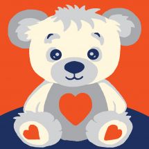 Kit de canevas pour enfant - Luc Créations - Adorable ourson