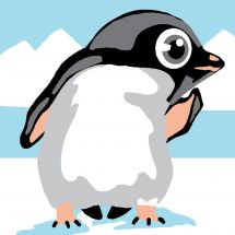 Kit de canevas pour enfant - Luc Créations - Pingouin