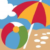 Kit de canevas pour enfant - Luc Créations - Sur la plage