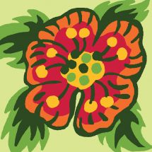 Kit de canevas pour enfant - Luc Créations - Fleur colorée