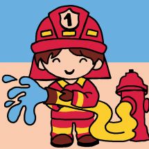 Kit de canevas pour enfant - Luc Créations - Pompier