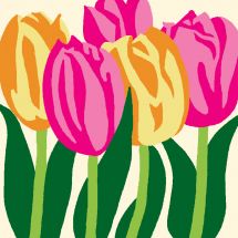 Kit de canevas pour enfant - Luc Créations - Tulipes