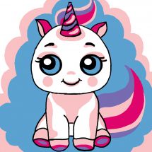 Kit de canevas pour enfant - Luc Créations - Licorne