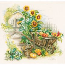 Kit point de croix - Lanarte - Brouette et tournesols