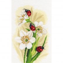 Kit point de croix - Lanarte - Parade de coccinelles - Etamine
