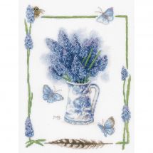 Kit point de croix - Lanarte - Raisins bleus
