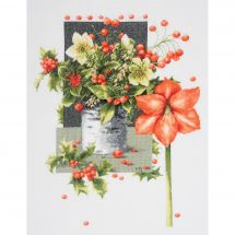 Kit broderie point de croix - Lanarte - Amaryllis joyeux