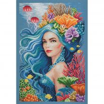 Kit broderie point de croix - Lanarte - Beauté de l'océan