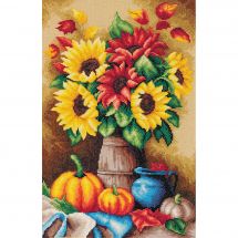 Kit broderie point de croix - Lanarte - Nature morte d'Automne