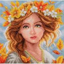 Kit broderie point de croix - Lanarte - Harvest