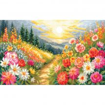Kit broderie point de croix - Lanarte - Une promenade à travers les couleurs