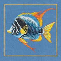 Kit broderie point de croix - Lanarte - Poisson zèbre de feu