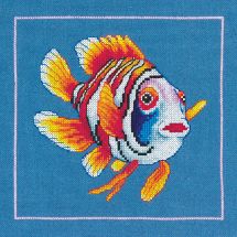 Kit broderie point de croix - Lanarte - Poisson clown