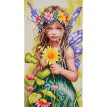 Kit broderie point de croix - Lanarte - Le petit gardien de Flora