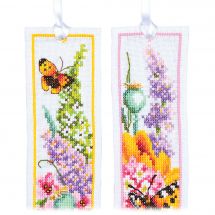Kit de marque-pages à broder - Lanarte - Bouquet de fleurs