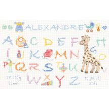 Kit broderie point de croix - Le Bonheur des Dames - ABC Girafe bleue