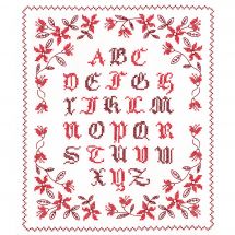 Kit broderie point de croix - Le Bonheur des Dames - Abécédaire rouge