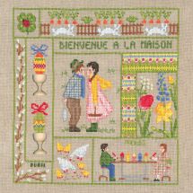 Kit broderie point de croix - Le Bonheur des Dames - Bienvenue - Avril