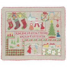 Kit de coussin point croix - Le Bonheur des Dames - Noël victorien