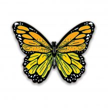 Support aiguilles - Letistitch - Aimant à aiguilles - Papillon jaune