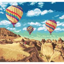 Kit broderie point de croix - Letistitch - Montgolfières sur le Grand Canyon