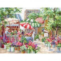 Kit point de croix - Letistitch - Marché aux fleurs
